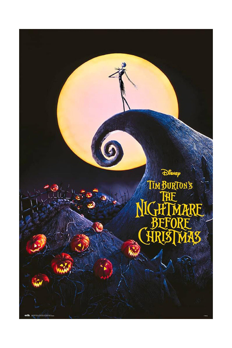 Nightmare Before Christmas Movie Poster (Cardboard Backing)