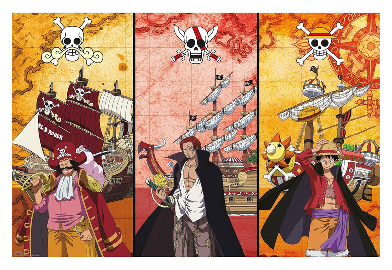 One Piece Captains & Boats Poster (Cardboard Backing)