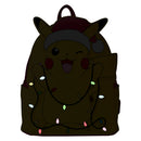 Pokemon Santa Pikachu Christmas Lights Light Up Mini Backpack
