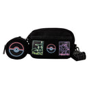 Pokemon Pikachu & Mewtwo Glow Nylon Sling Crossbody Bag with Coin Bag