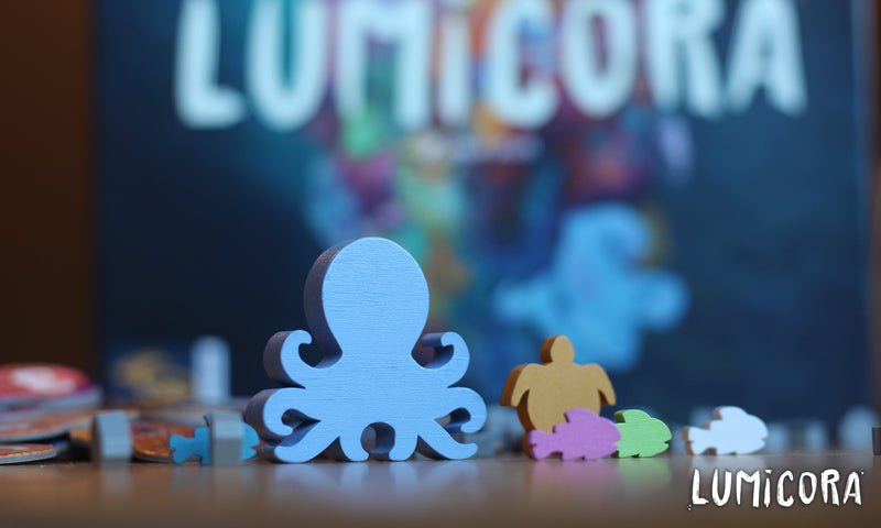 Lumicora Board Game | Tile-Laying Underwater Game