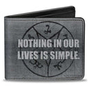 Supernatural Nothing in Our Lives is Simple Devils Trap Symbol Bi-Fold Wallet