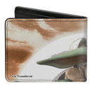 Star Wars The Child Vivid Frown Pod Pose Close-Up Bi-Fold Wallet