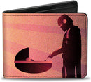 Star Wars The Child and the Mandalorian Touching Fingers Sun Rays Bi-Fold Wallet