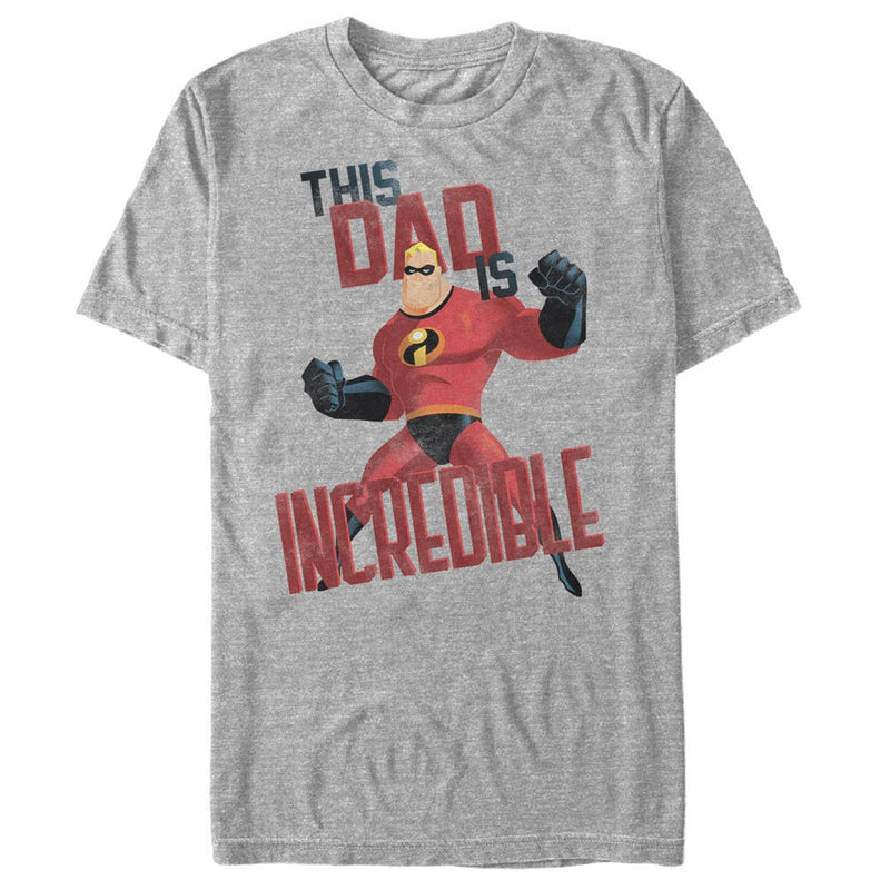 The Incredibles This Dad is Incredible Men's Gray Heather Shirt