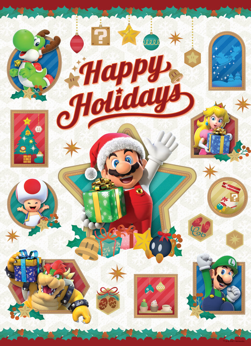 Super Mario “Happy Holidays” Jigsaw Puzzle, 1000-Pieces
