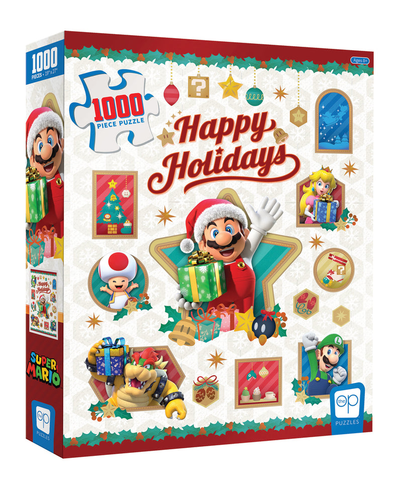 Super Mario “Happy Holidays” Jigsaw Puzzle, 1000-Pieces
