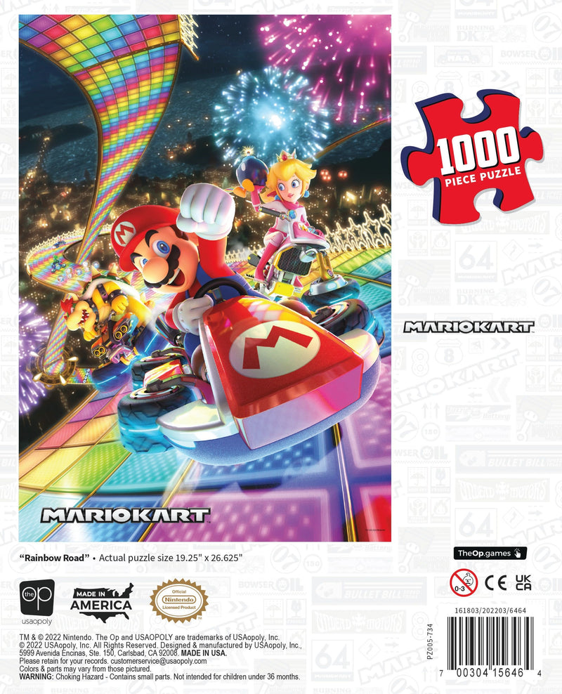 Mario Kart Rainbow Road Jigsaw Puzzle, 1000-Pieces