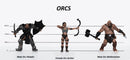 Characters of Adventure: Orcs Group of 3 - Set B - Archer, Paladin, Battlemaster