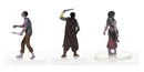 Characters of Adventure: Zombies Group of 3 - Set C - Slasher, Captain, Meathook
