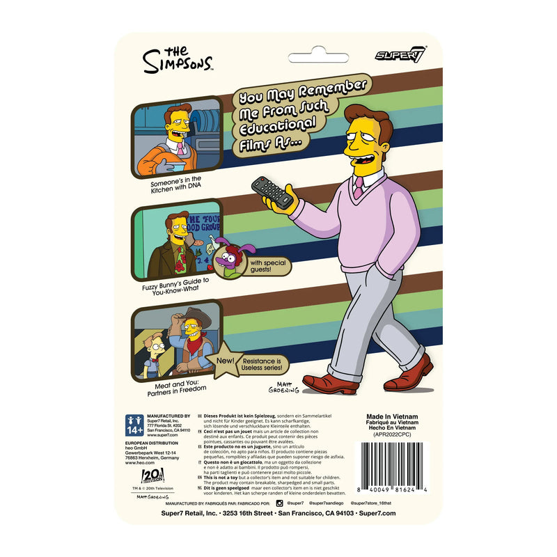 The Simpsons ReAction Figure Wave 2: Troy McClure "Fuzzy Bunny's Guide"