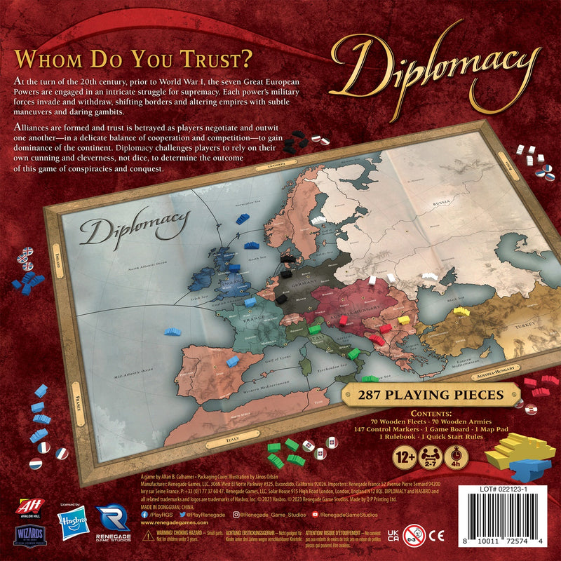 Diplomacy Strategy Board Game