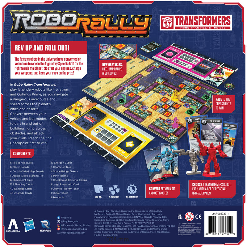 Robo Rally: Transformers | Racing Board Game