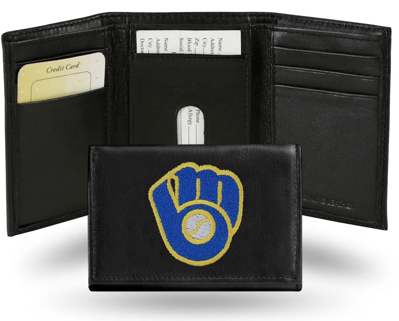 Milwaukee Brewers Embroidered Trifold Wallet