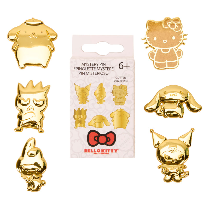 Sanrio 50th Anniversary Gold Mystery Box Pin (One Pin)