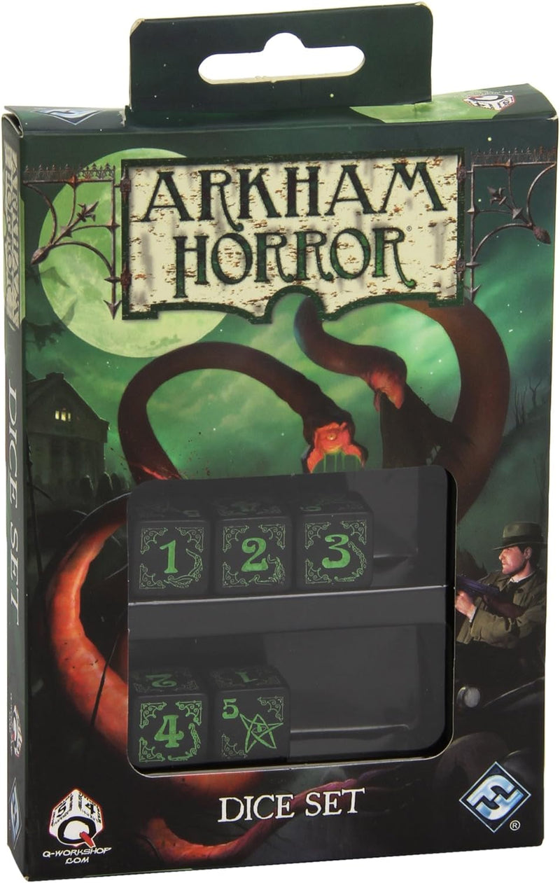Arkham Horror D6 Dice (Black & Green)