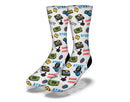 Game Over Socks, White, One Size (7-13)