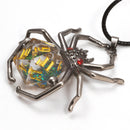 Black Widow Snowglobe D20 Necklace