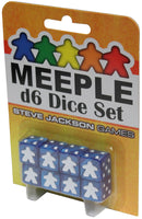 Meeple d6 Dice Set: Blue | Eight d6 Dice