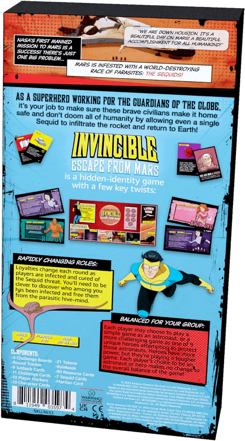 Invincible: Escape from Mars - Intergalactic Showdown Board Game
