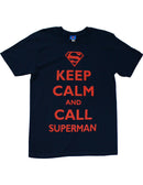Keep Calm and Call Superman Men's T-Shirt, Navy