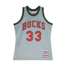 Milwaukee Bucks Kareem Abdul-Jabbar 1971-72 7th Silver Swingman Jersey