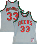 Milwaukee Bucks Kareem Abdul-Jabbar 1971-72 7th Silver Swingman Jersey
