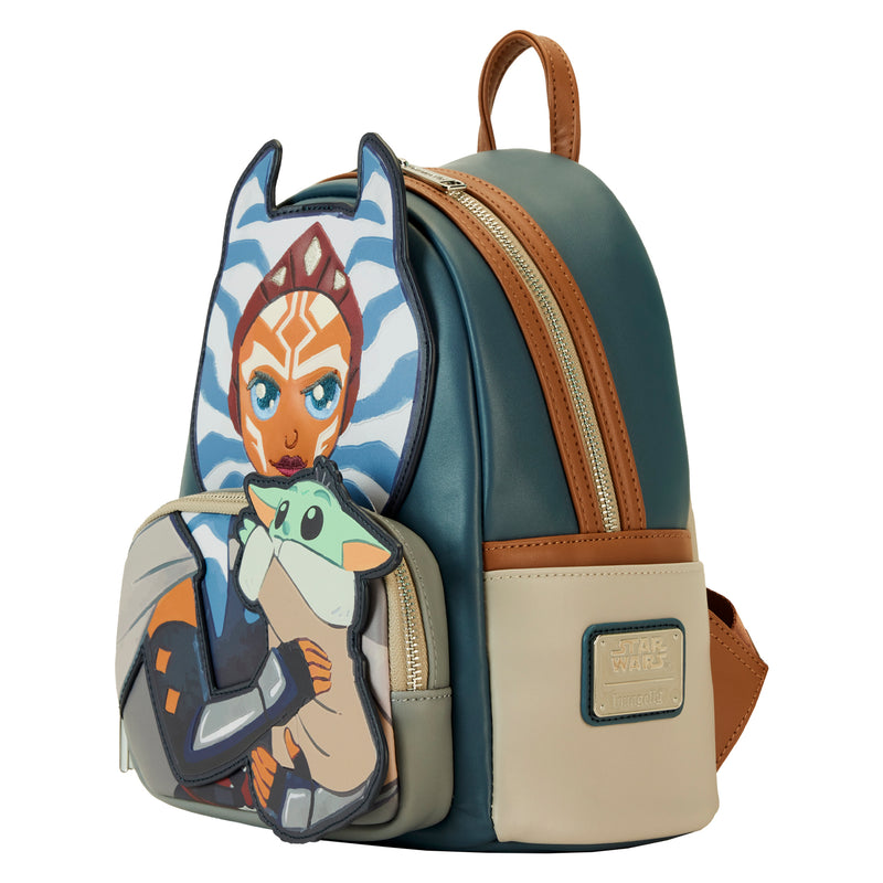 Star Wars The Mandalorian Ahsoka Holding Grogu Mini Backpack