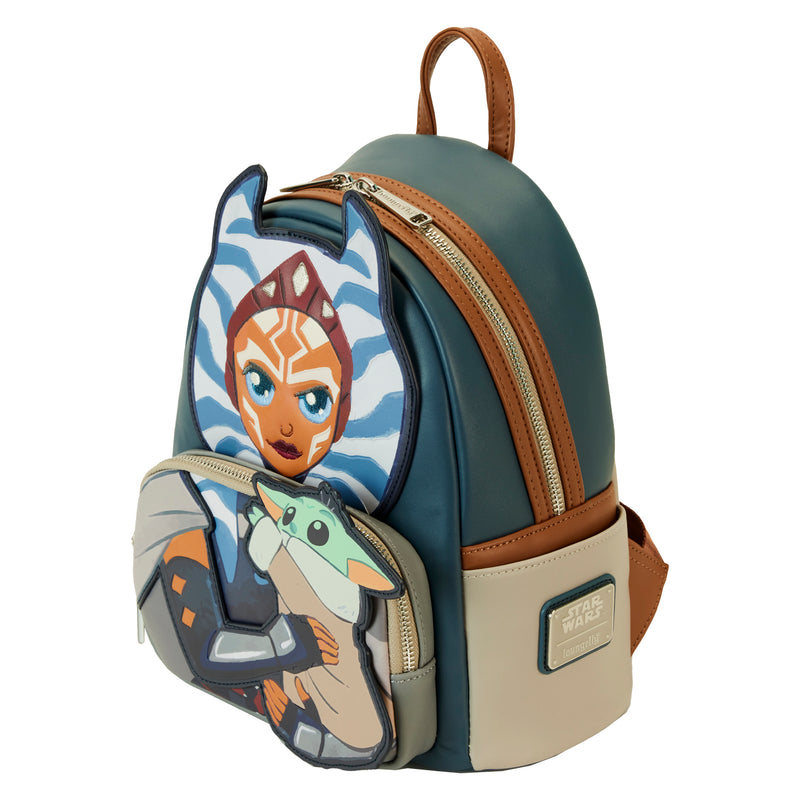 Star Wars The Mandalorian Ahsoka Holding Grogu Mini Backpack