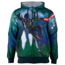 Star Wars Boba Fett Flying Men's Sublimated Zip Hoodie