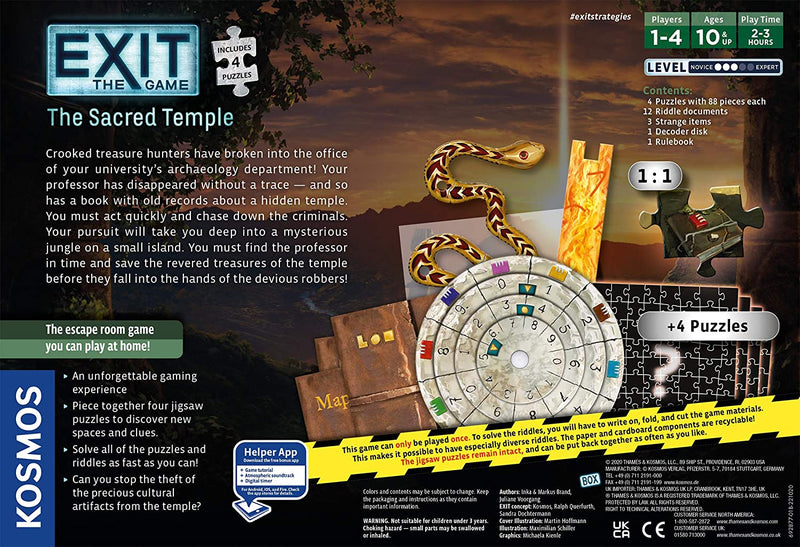 EXIT: The Sacred Temple (with Jigsaw Puzzle)