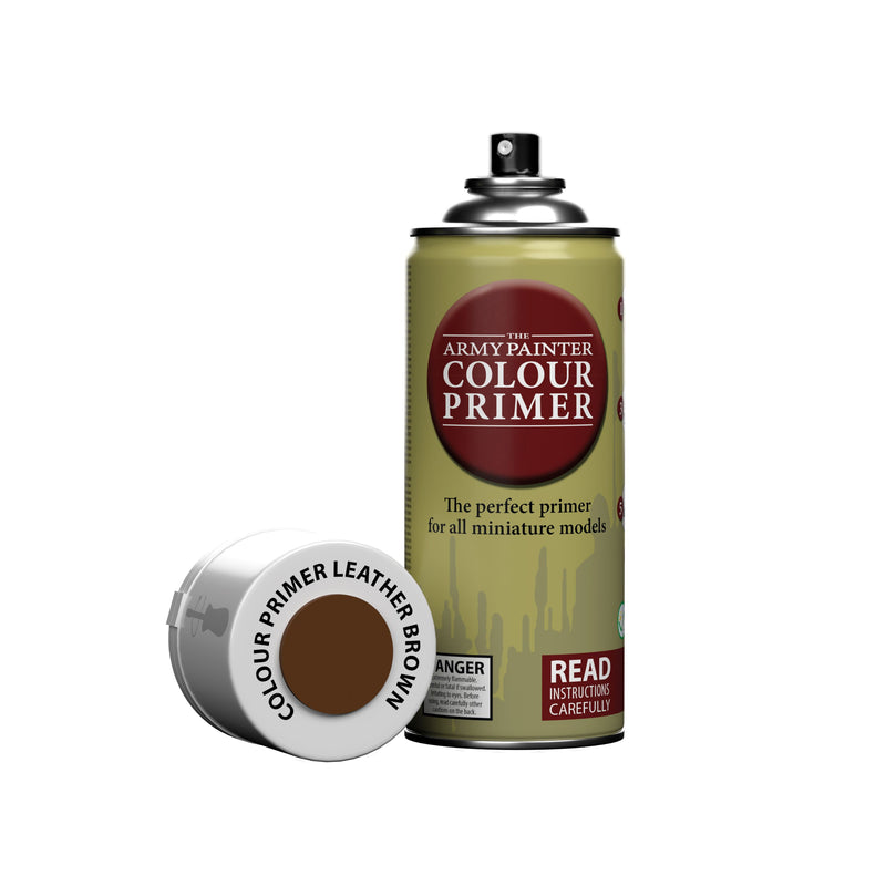 The Army Painter Colour Primer: Leather Brown, 13.5oz