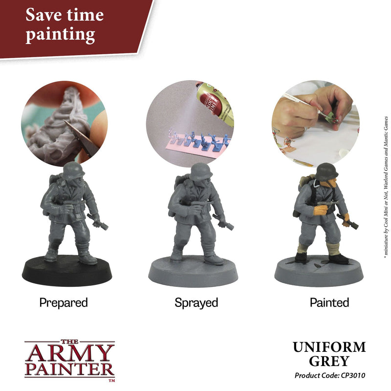 The Army Painter Colour Primer: Uniform Grey, 13.5oz