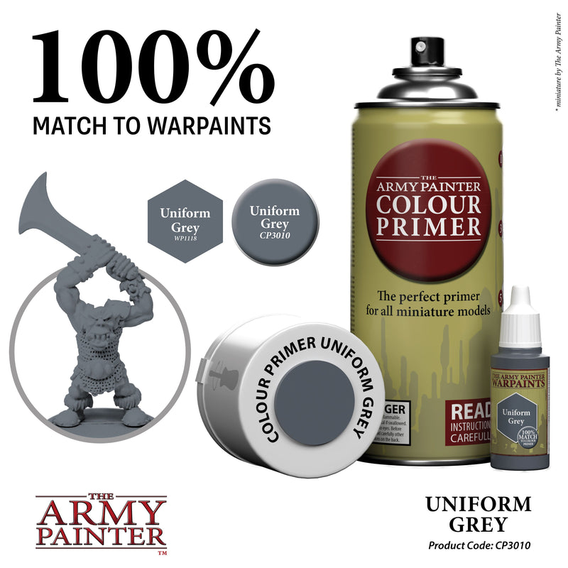 The Army Painter Colour Primer: Uniform Grey, 13.5oz
