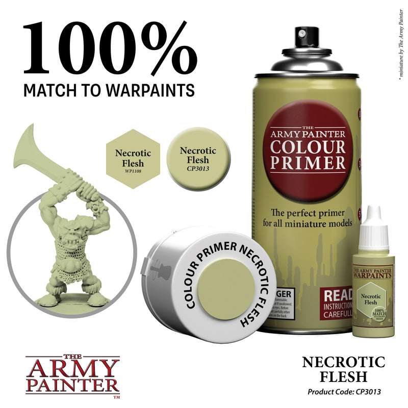 The Army Painter Colour Primer: Necrotic Flesh, 13.5oz