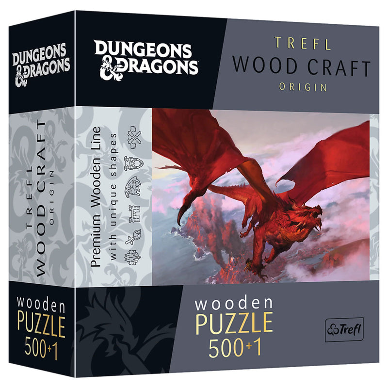 Dungeons & Dragons Ancient Red Dragon Wood Craft 501-Piece Wooden Puzzle