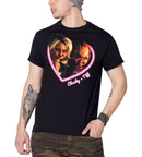 Child's Play Chucky & Tiffany Heart Unisex Tee, Black