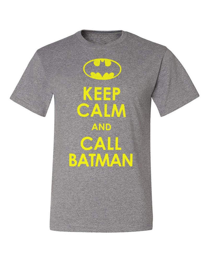 Keep Calm and Call Batman Men's Gray Shirt
