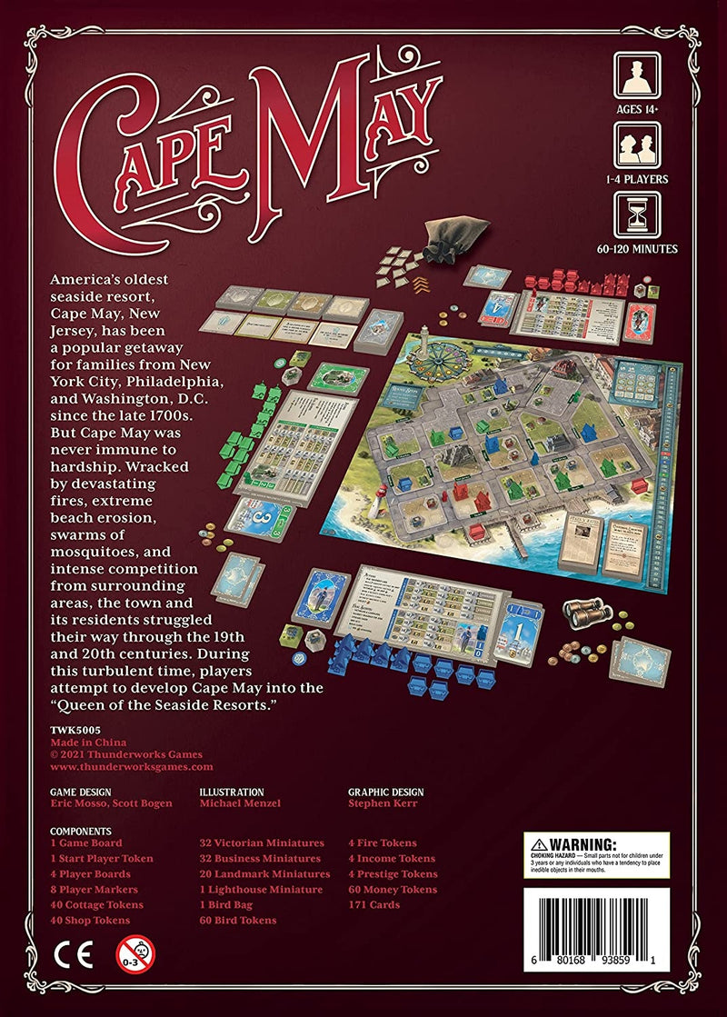 Cape May Board Game | Seaside Resort City Building Strategy Game