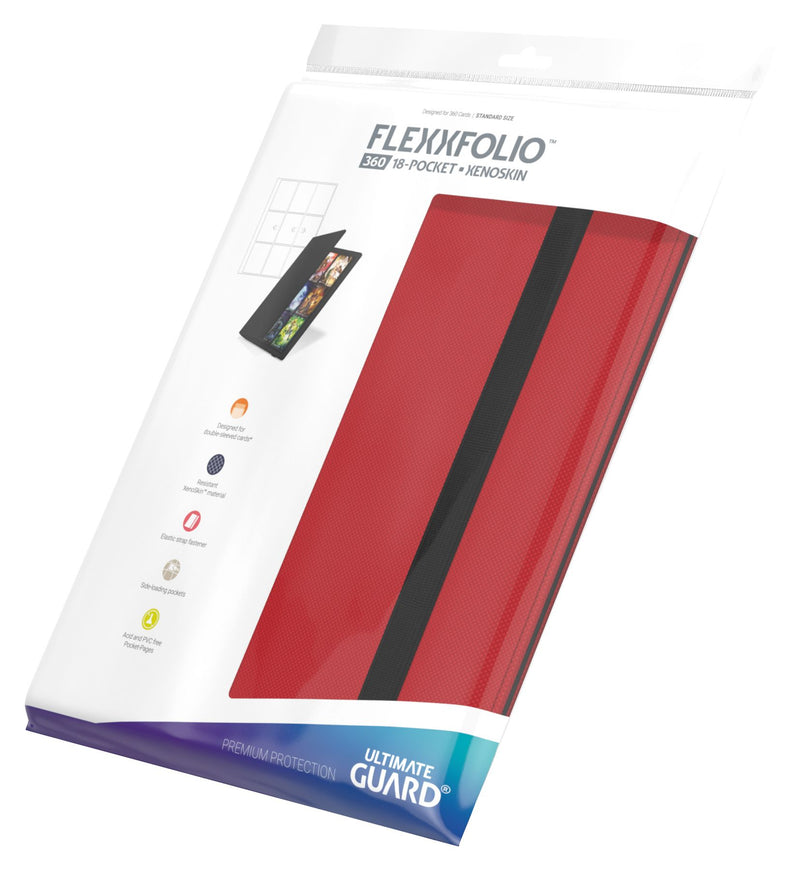Ultimate Guard Flexxfolio 360 - 18-Pocket XenoSkin Portfolio, Red