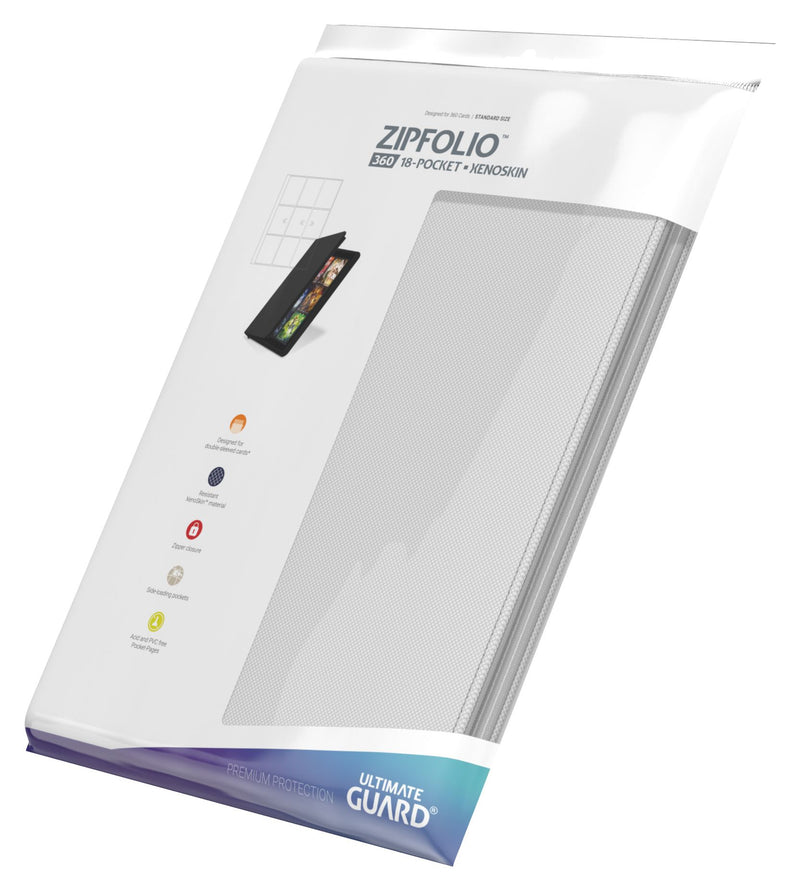Ultimate Guard Zipfolio 360 - 18-Pocket XenoSkin Portfolio, White