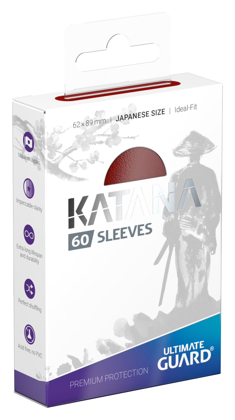 Ultimate Guard Katana Card Sleeves (60ct), Japanese Size, Red