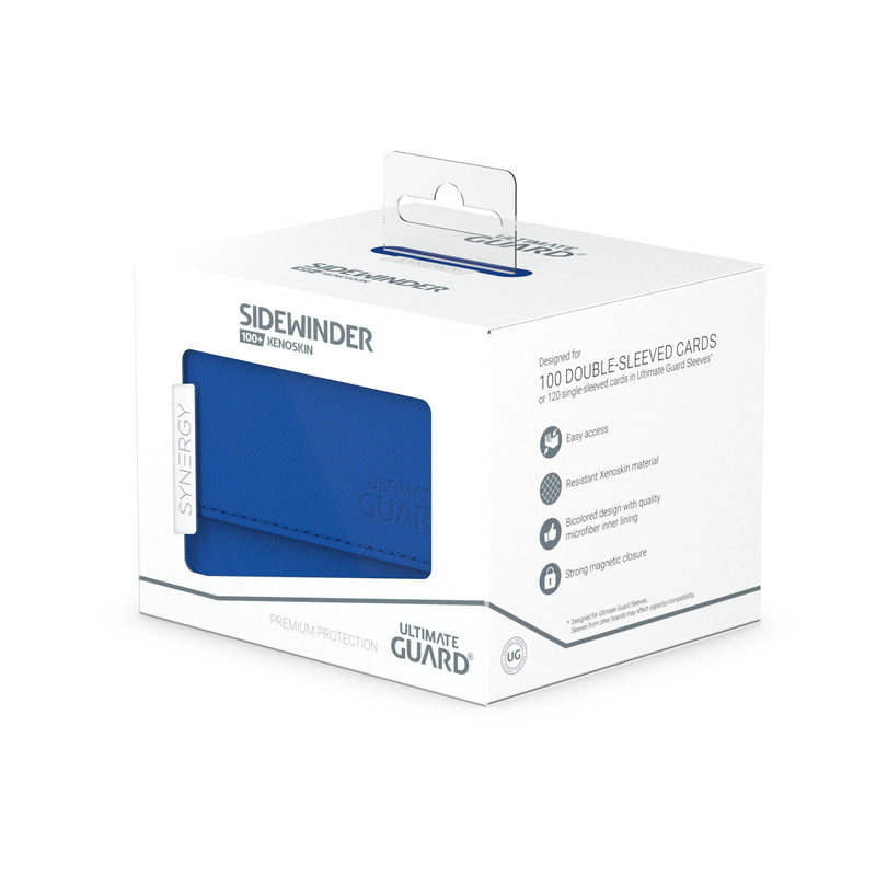 Ultimate Guard Sidewinder Synergy 100+ XenoSkin Deck Box, Blue/White