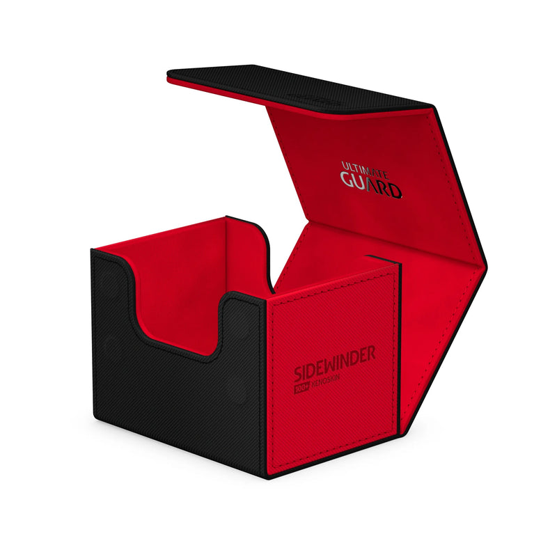 Ultimate Guard Sidewinder Synergy 100+ XenoSkin Deck Box, Black/Red