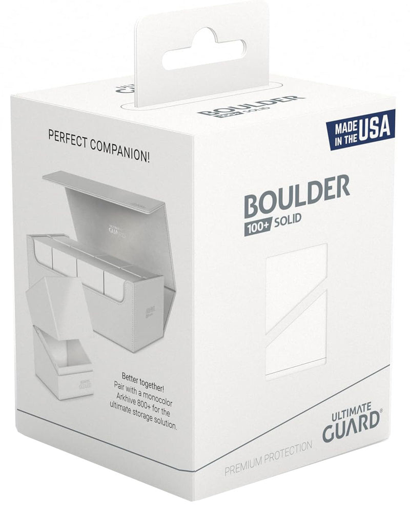 Ultimate Guard Boulder 100+ Solid Deck Case, White