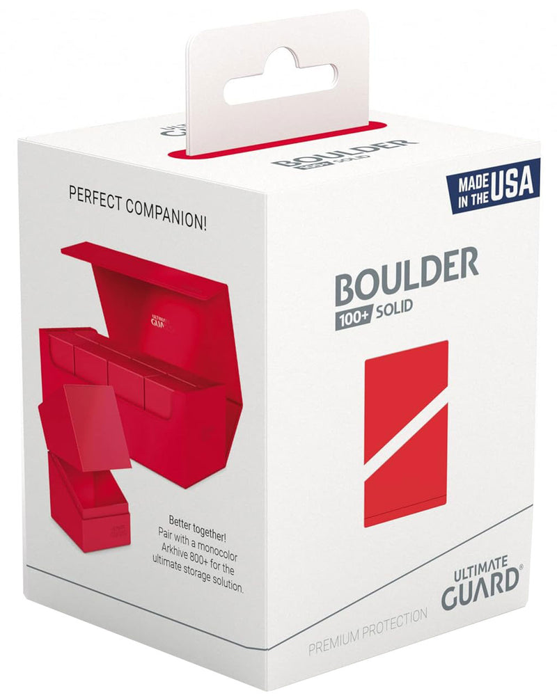 Ultimate Guard Boulder 100+ Solid Deck Case, Red