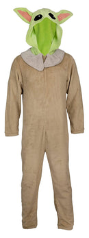 Star Wars The Mandalorian Grogu Adult Unisex Union Suit Costume, Green