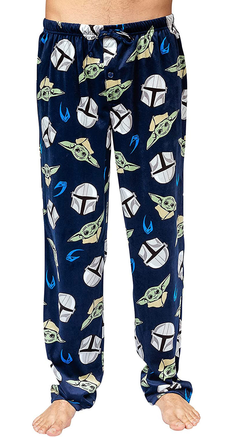 Star Wars The Mandalorian Men's Grogu This Is The Way Sleep Pants, Blue