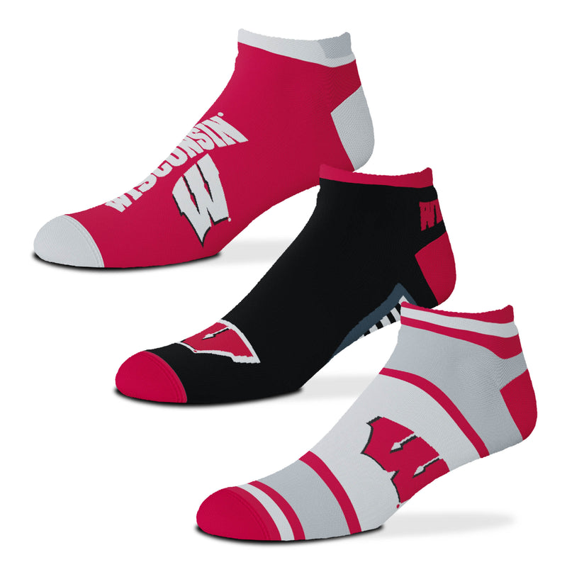 Wisconsin Badgers Show Me The Money! Ankle Socks, 3-Pack