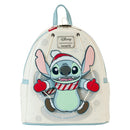Disney Stitch Holiday Snow Angel Glitter Mini Backpack